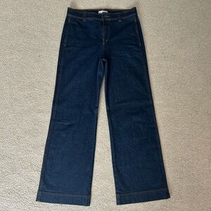 LOFT Dark Blue Wide Leg Jeans
